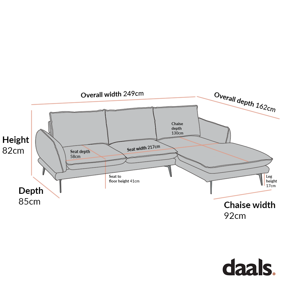 Obriel Oatmeal Fabric Sofa, Grande Chaise Sofa Right Hand Facing
