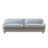 Daphnis Blue Striped Linen Blend Sofa Bed, Large 3-Seater