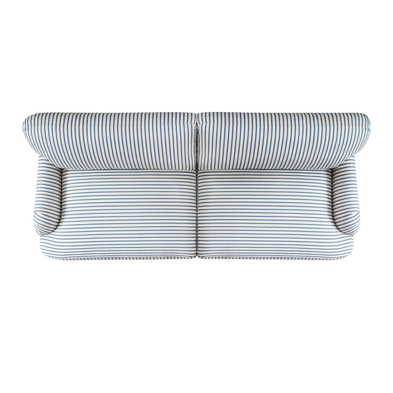 Daphnis Blue Striped Linen Blend Sofa Bed, Large 3-Seater