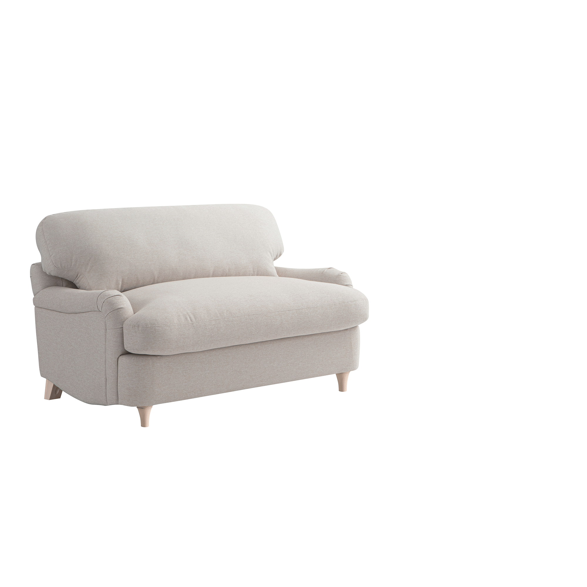 Daphnis Oatmeal Fabric Sofa Bed, Loveseat