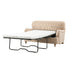 Daphnis Ochre Striped Linen Blend Fabric Sofa Bed, Loveseat