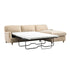 Daphnis Ochre Striped Linen Blend Sofa Bed, Grande Chaise Right Hand Facing