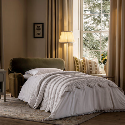 Daphnis Seaweed Velvet Sofa Bed, Loveseat