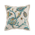 Flora & Fauna Hand Embroidered Azure Bloom Cushion