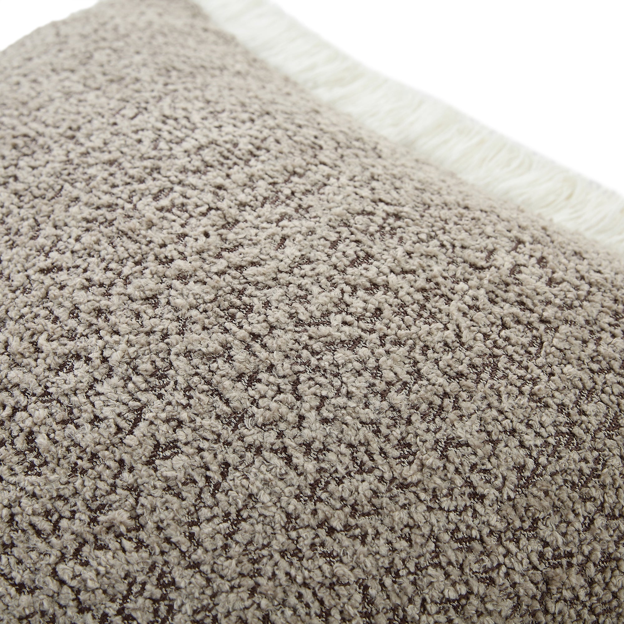 Kyra Stone Bouclé Fringed Cushion