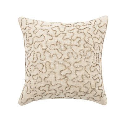 Dulcie Cream Wool French Knot Cushion