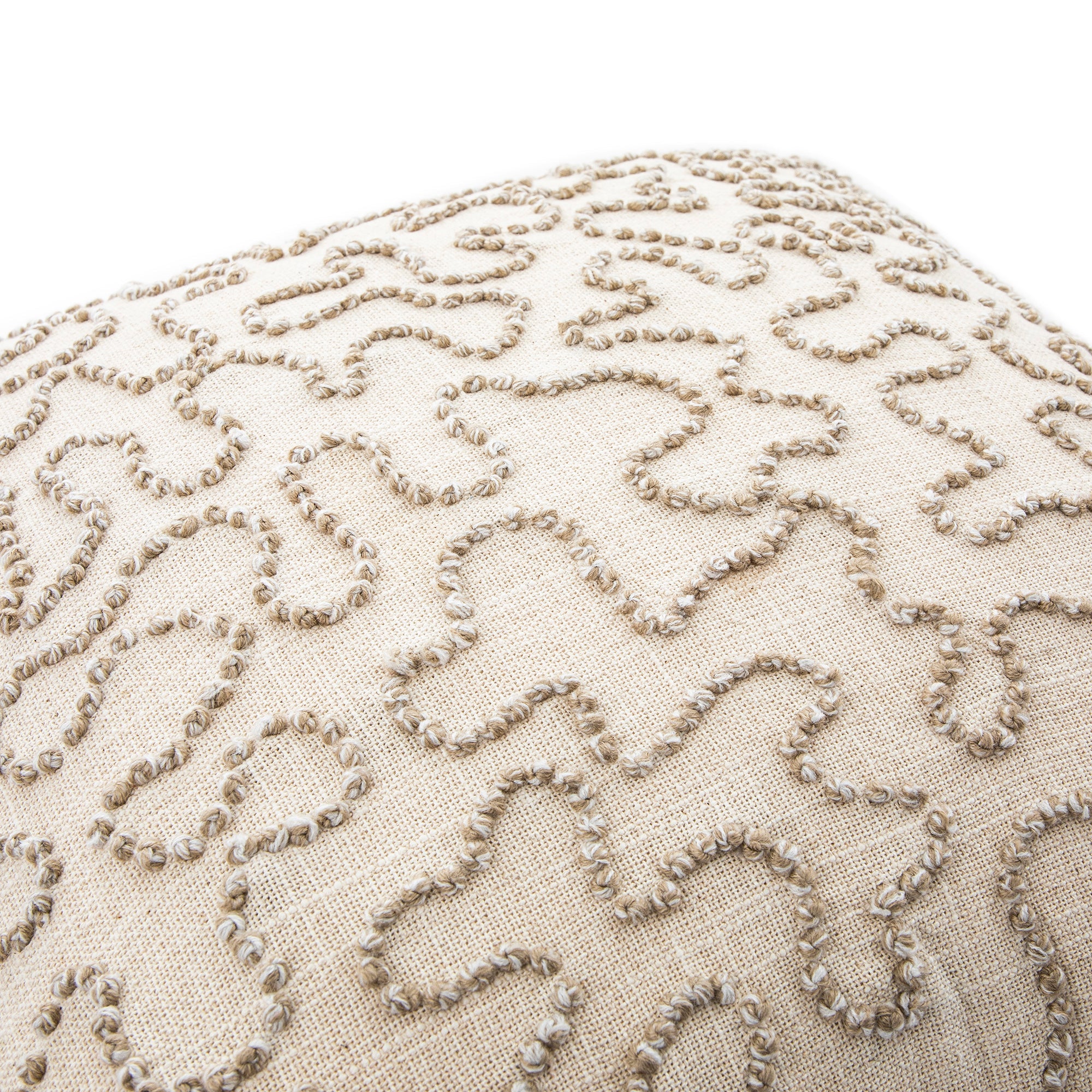 Dulcie Cream Wool French Knot Cushion