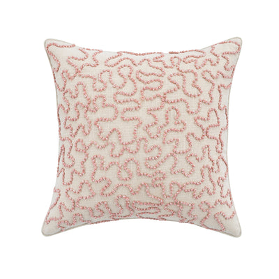Dulcie Pink Wool French Knot Cushion