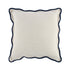 Evie Linen Prussian Blue Scalloped Square Cushion
