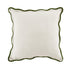 Evie Linen Cedar Green Scalloped Square Cushion