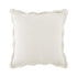 Evie Linen Powder White Scalloped Square Cushion