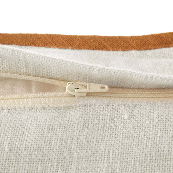 Evie Linen Butterscotch Scalloped Square Cushion