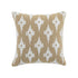 Mahika Ikat Dark Beige French Knot Linen Cushion