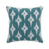 Mahika Ikat Blue French Knot Linen Cushion