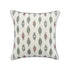 Patola Ikat Slate Blue and Pink French Knot Linen Cushion