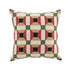 Knox Pink Green & Beige Crewelwork Wool Embroidered Cushion