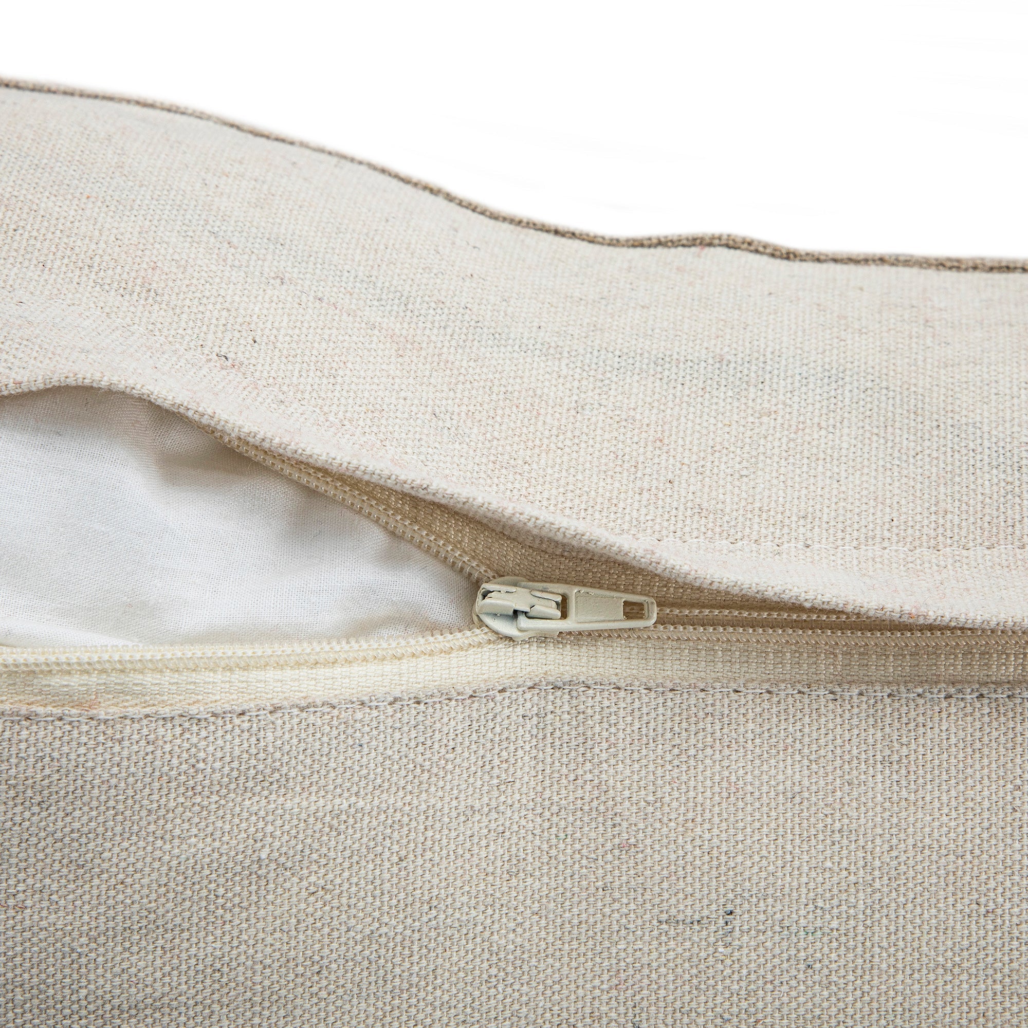 Maison Neutral Giselle Linen Embroidered Cushion