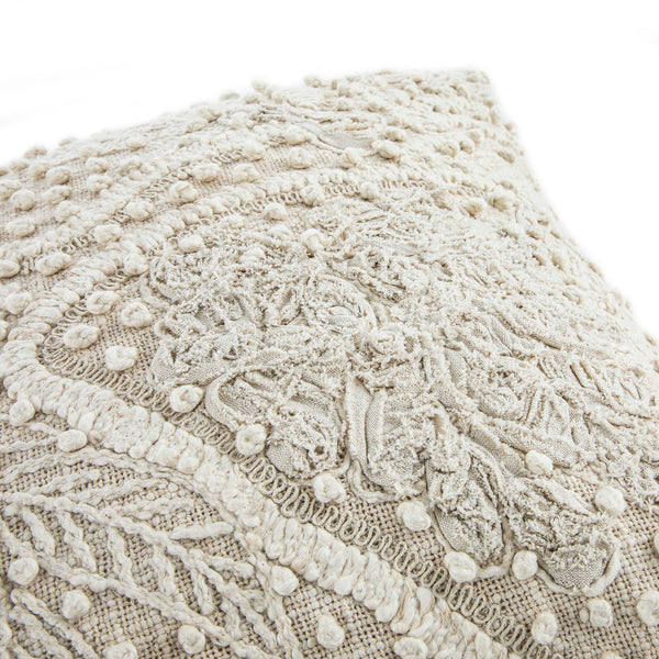 Maison Neutral Josie Embroidered French Knot Cushion
