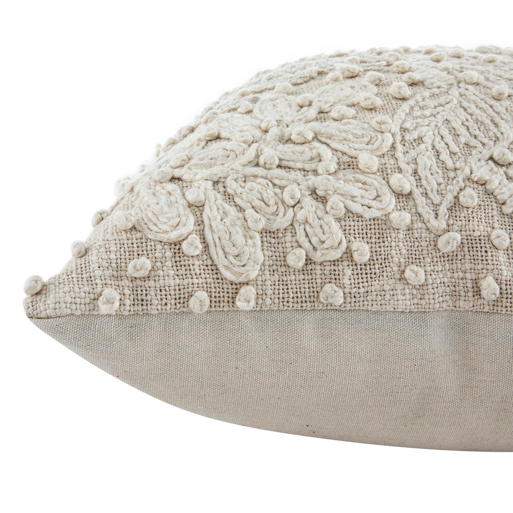 Maison Neutral Josie Embroidered French Knot Cushion