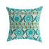 Indra Suzani Cyan Blue Crewelwork Wool Embroidered Cushion