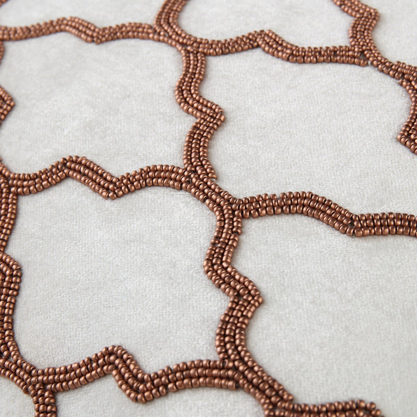 Luxe Collection Trellis Hand Beaded Cushion