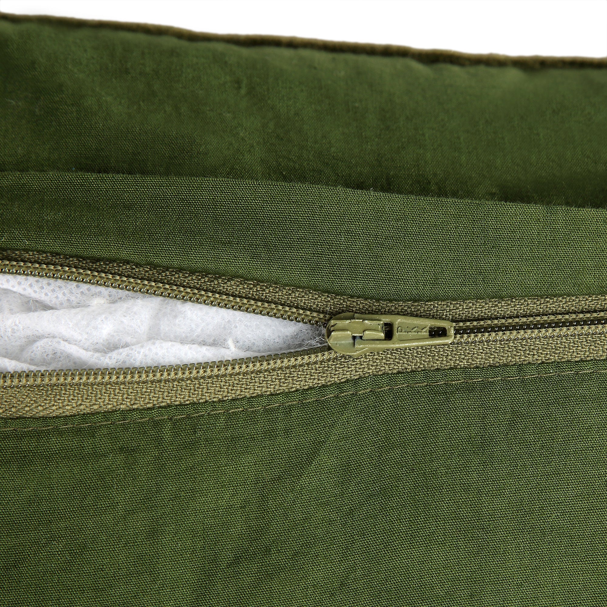 Luxe Collection Verona Beaded Moss Cotton Velvet Cushion