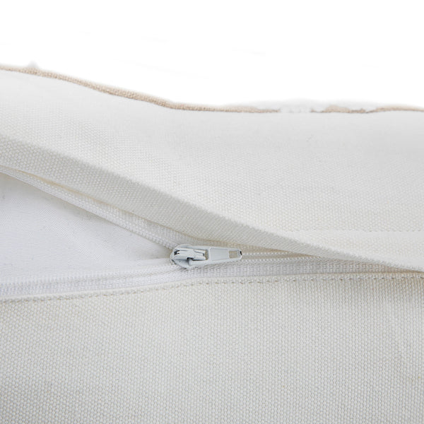 Country Collection Wildflower Rectangular Linen Pom Pom Cushion