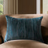 Luxe Collection Zita Beaded Teal Cotton Velvet Cushion