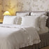 Matilda White Ruffle Linen Blend Duvet Set