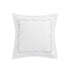 Adeline Moonshine Grey Floral Embroidered 600 Thread Count Cotton Sateen Continental Square Pillowcases - Pair