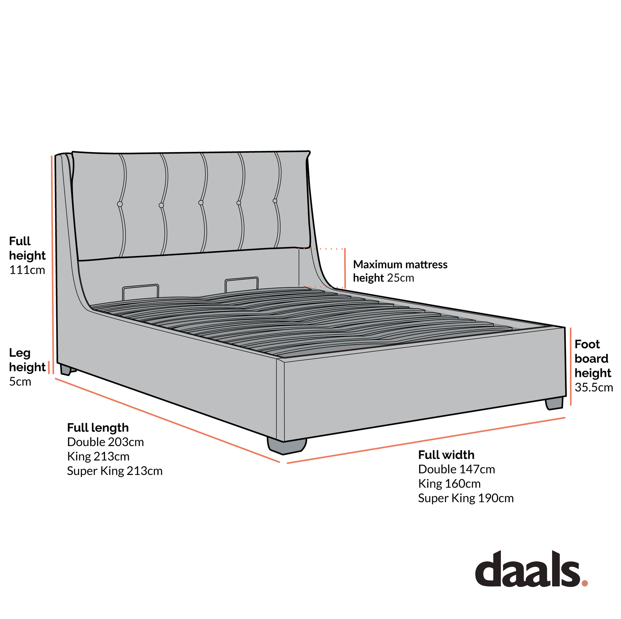 Hadley Champagne Velvet Ottoman Storage Bed