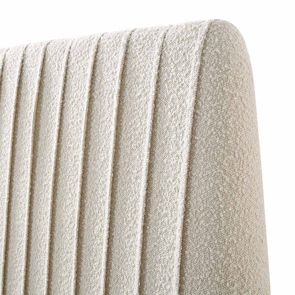 Helia Pleated Ottoman Storage Bed, Beige Boucle