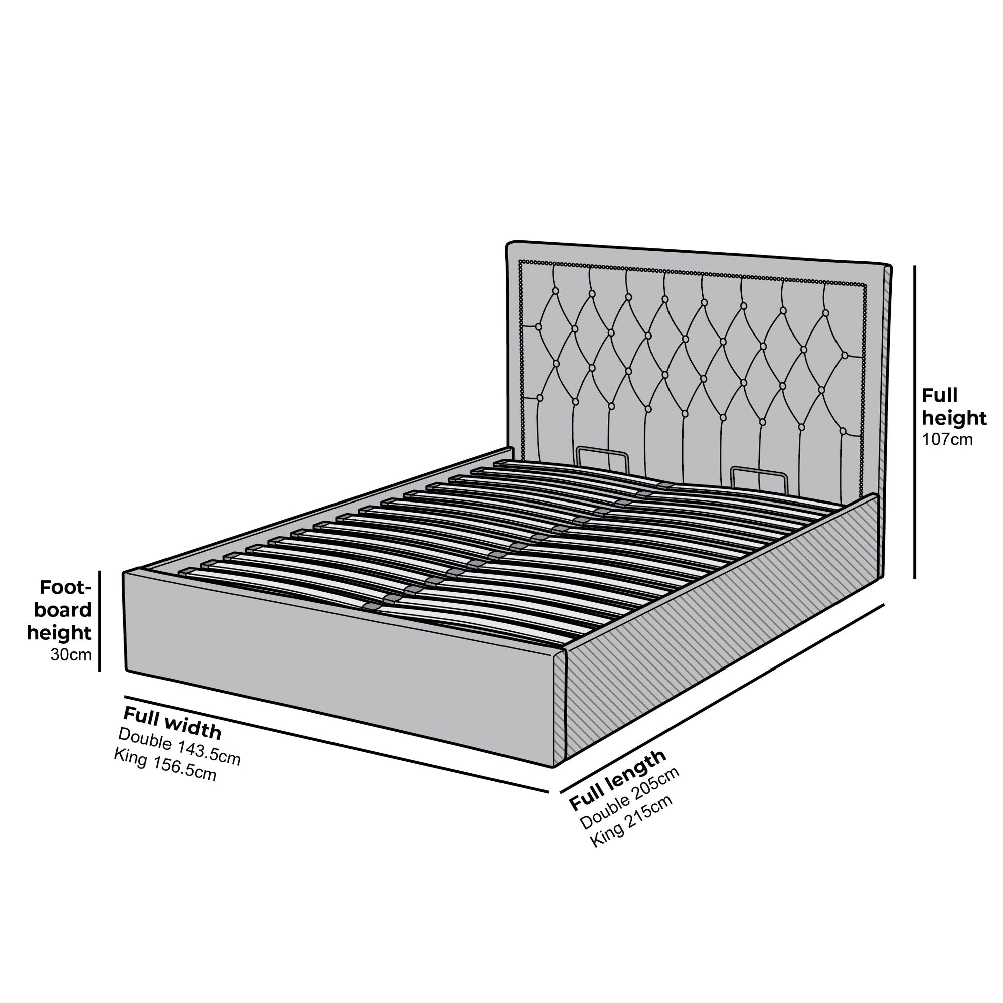 Hartwell Upholstered Ottoman Storage Bed with Nailhead Trim Headboard (Grey Velvet)