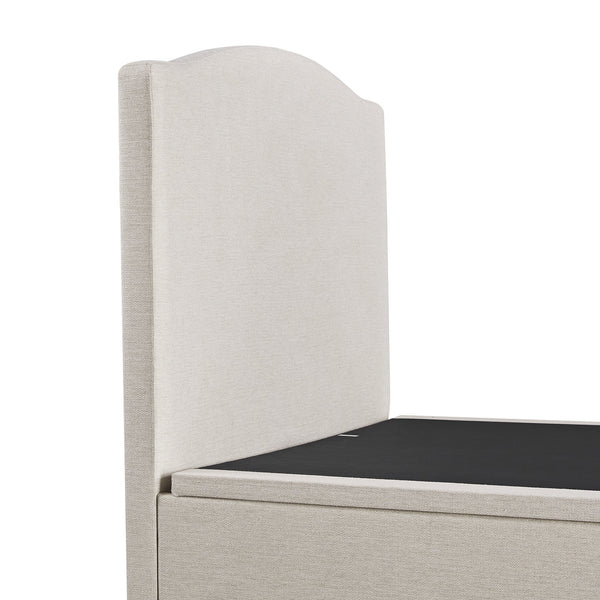 Chilworth Upholstered Ottoman Storage Bed, Ivory Weave Fabric
