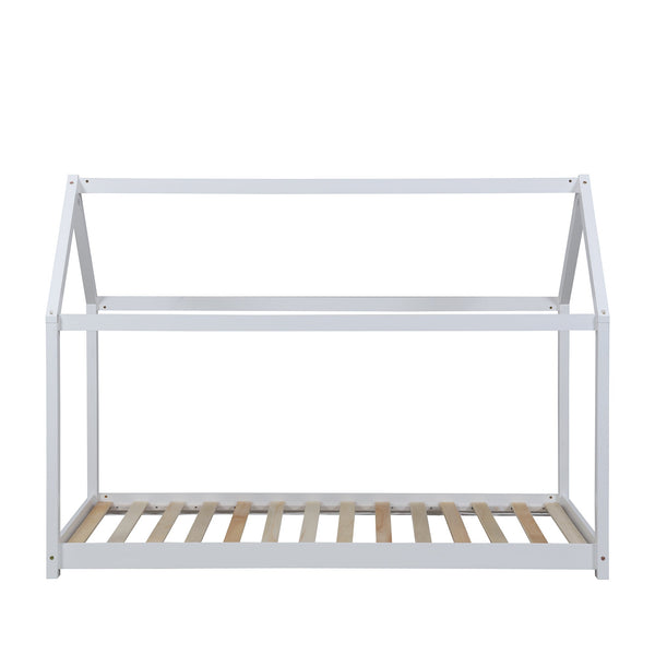Bethwin Solid Wood Kid's House Bed in White