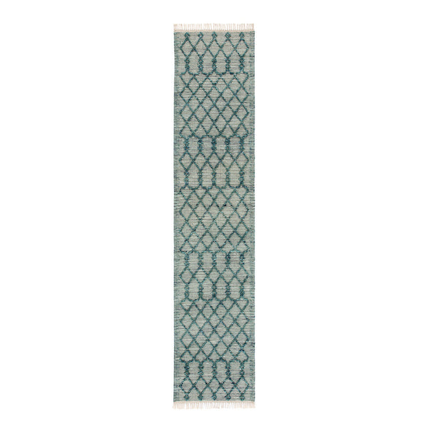 Avanti Handwoven Aquamarine Bobble Wool Runner