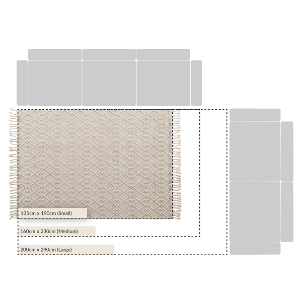 Avanti Handwoven Cream Bobble Wool Rug