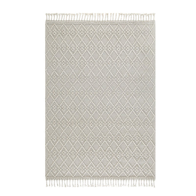 Avanti Handwoven Cream Bobble Wool Rug