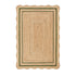 Evie Hand Braided Jute Scallop Green Border Rectangular Rug