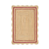 Evie Hand Braided Jute Scallop Scarlet Red Border Rectangular Rug