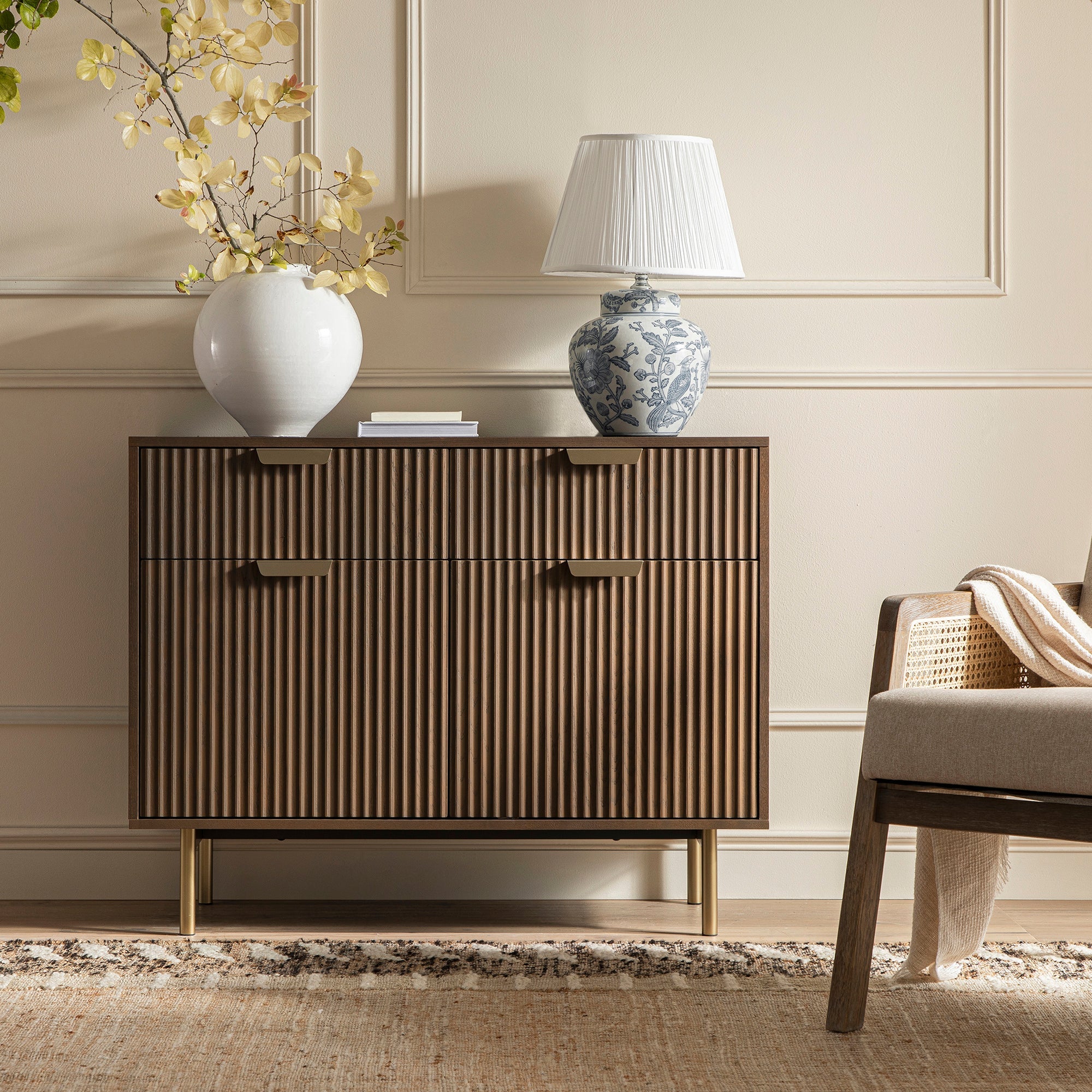Ezri Border Brown Handwoven Wool & Jute Rug