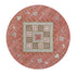 Farah Kilim Traditional Handwoven Wool & Jute Deep Red Round Rug