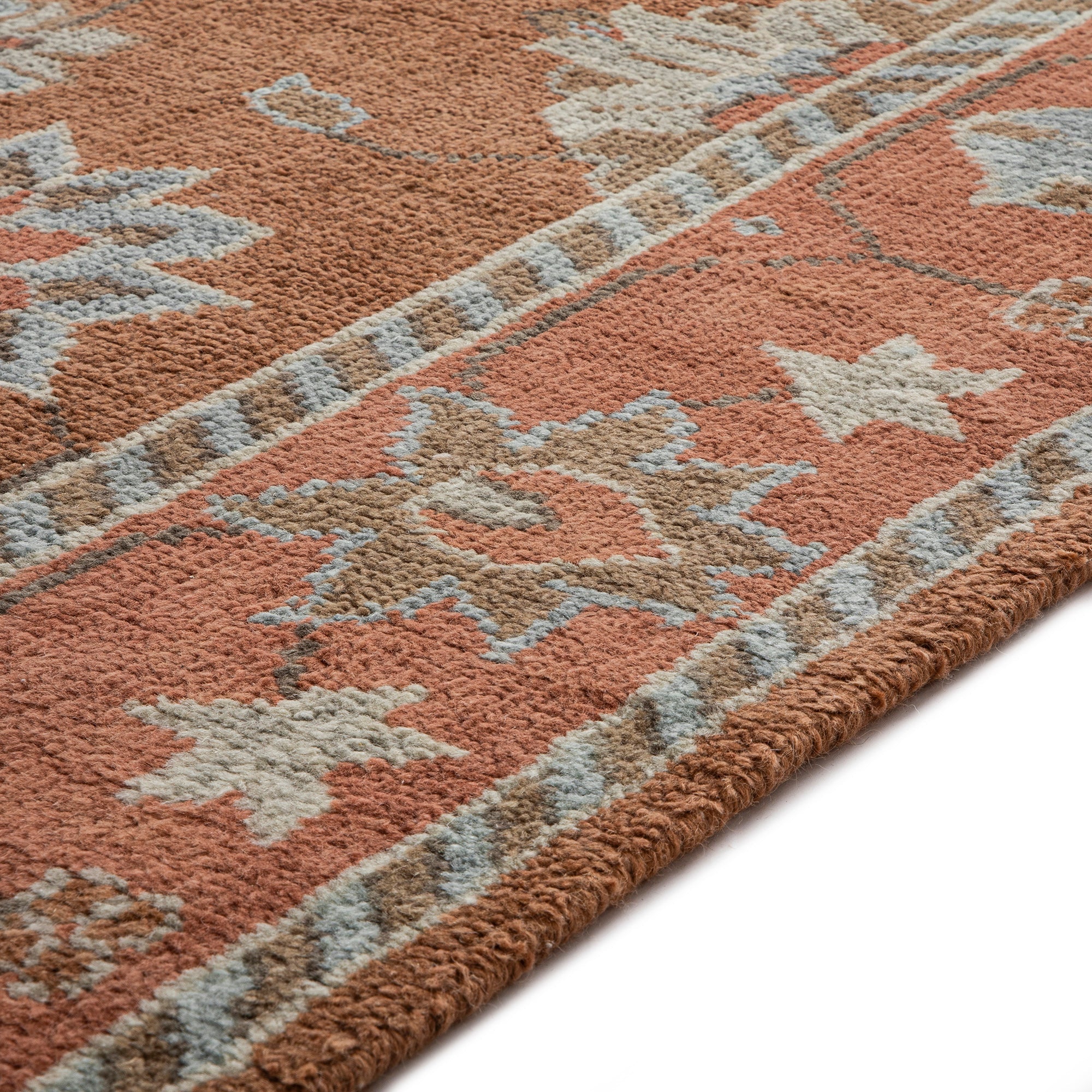 Premium Hand-Knotted Heritage Collection Florentine Rose New Zealand Wool Rug