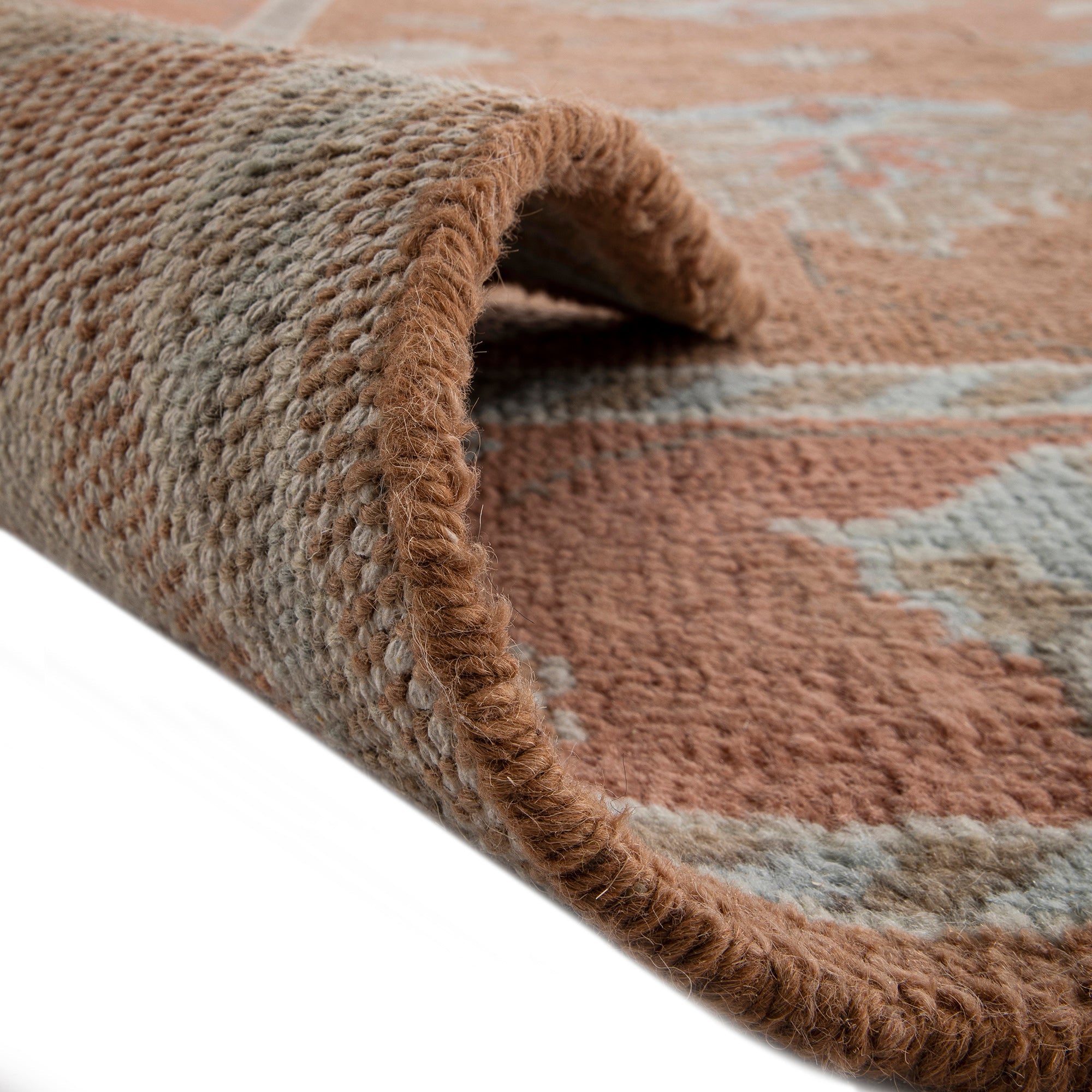 Premium Hand-Knotted Heritage Collection Florentine Rose New Zealand Wool Rug