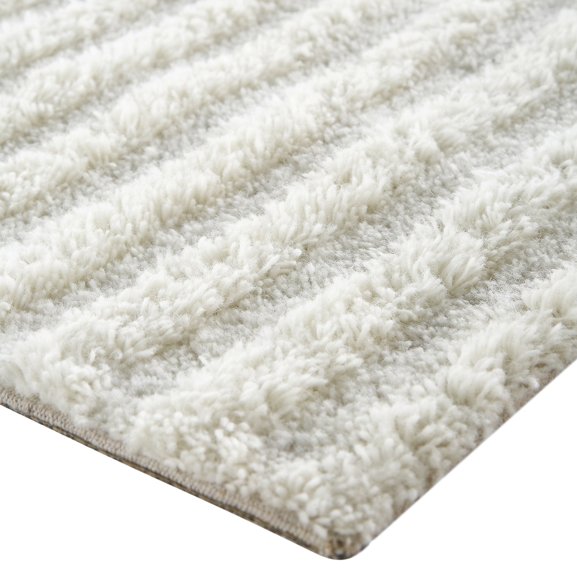 Geo Curve Cream Hand Tufted New Zealand Wool Rectangular Rug