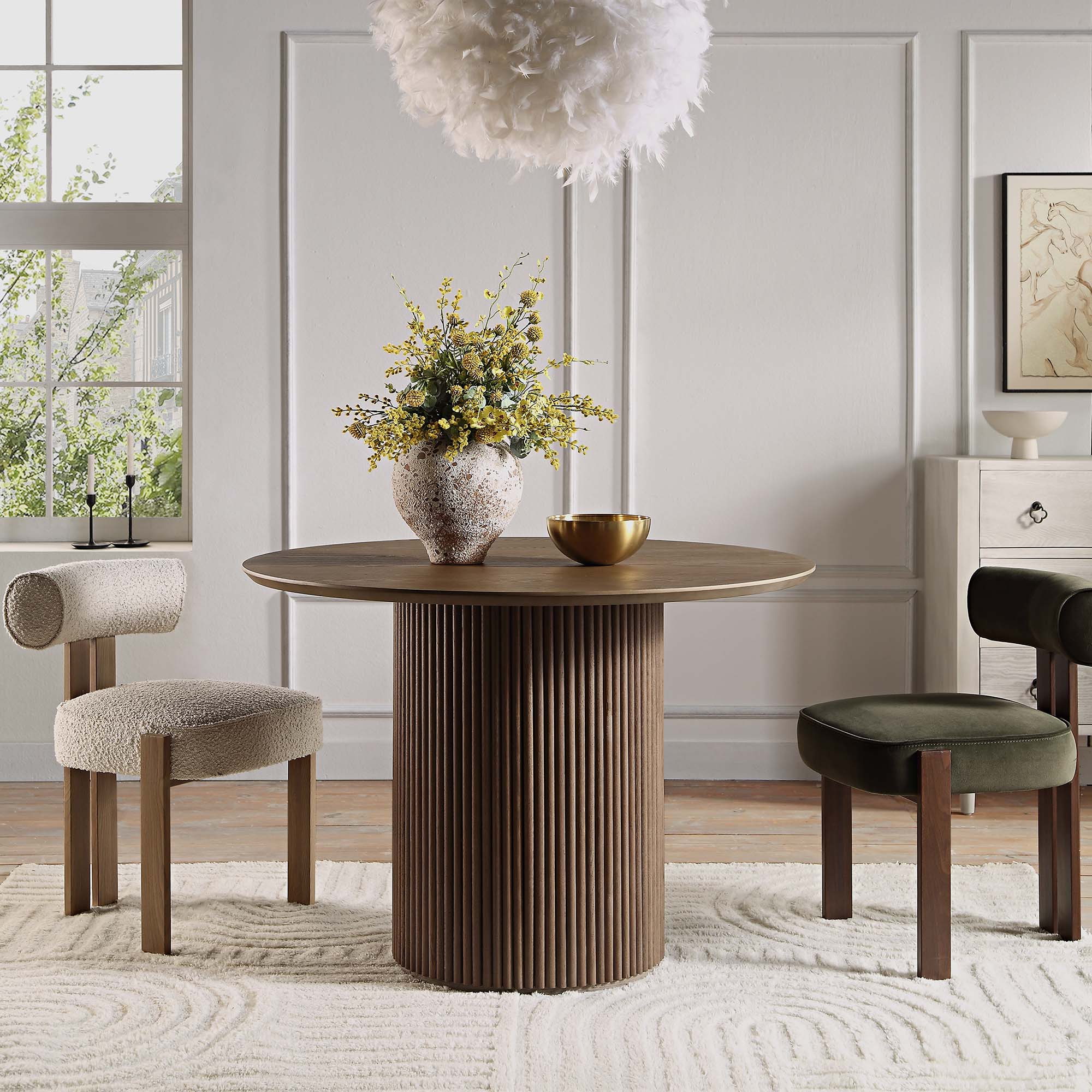 Geo Curve Cream Hand Tufted New Zealand Wool Rectangular Rug