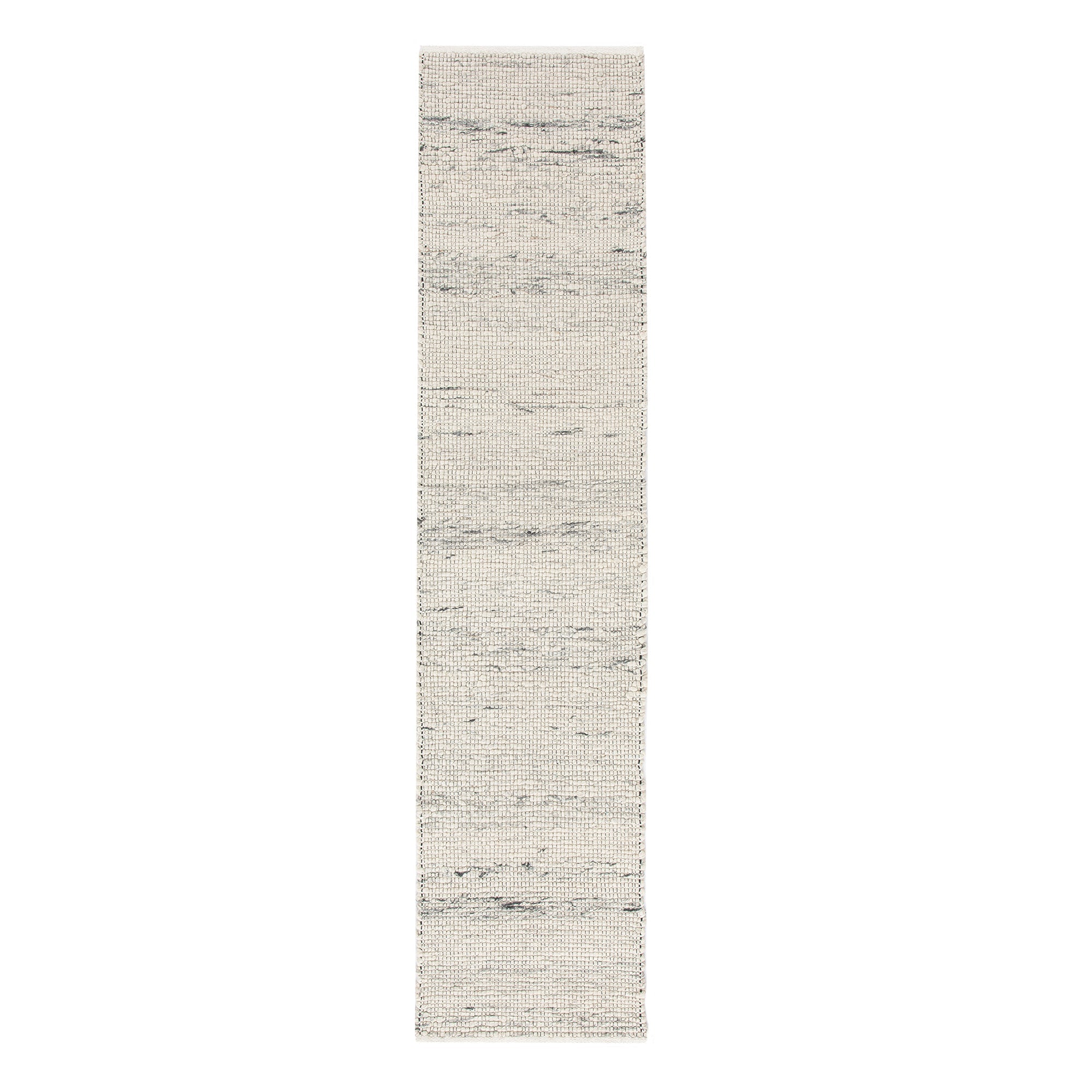 Indra Light Grey Handwoven Wool Runner