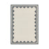 Matilda Blue Scallop Border Handwoven Wool Rug