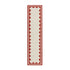 Matilda Scarlet Red Scallop Border Handwoven Wool Runner