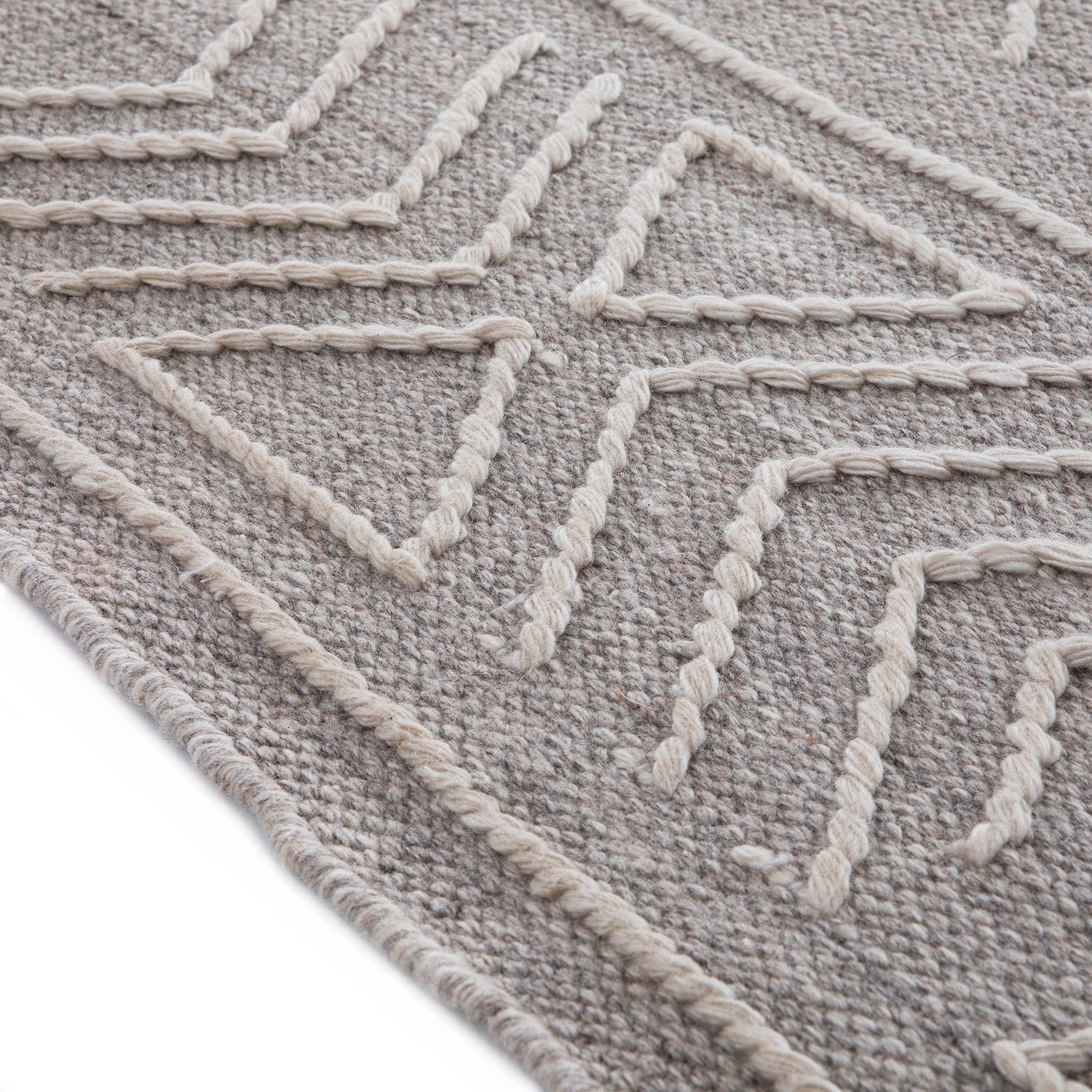 Nyla Aztec Indoor Outdoor Handwoven Steel Grey Rug